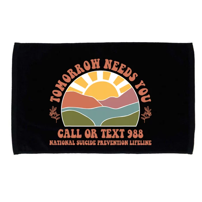 Tomorrow Needs You National Suicide Prevention Lifeline Microfiber Hand Towel