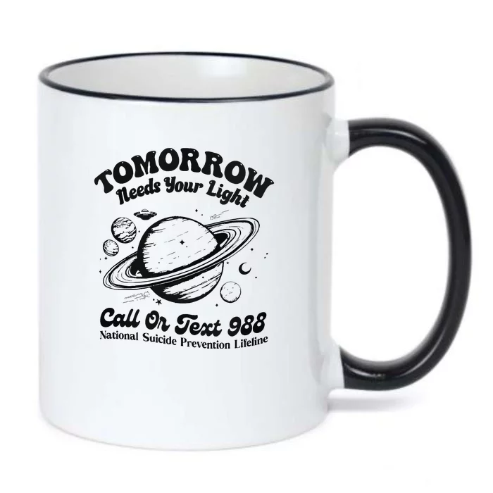 Tomorrow Needs Your Light 988 Suicide Prevention Black Color Changing Mug