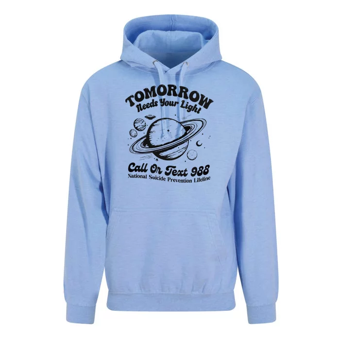 Tomorrow Needs Your Light 988 Suicide Prevention Unisex Surf Hoodie