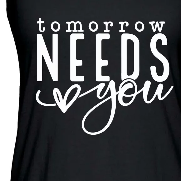 Tomorrow Needs You Mental Health Ladies Essential Flowy Tank