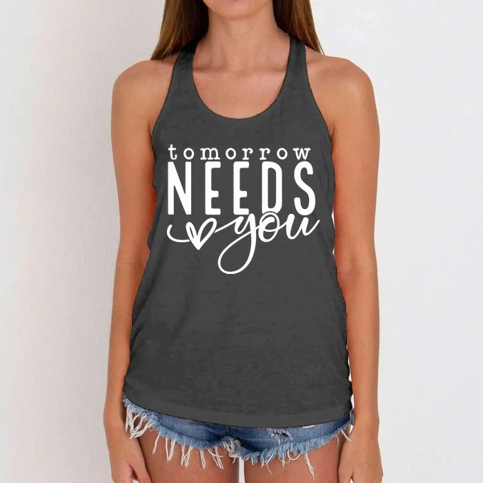 Tomorrow Needs You Mental Health Women's Knotted Racerback Tank