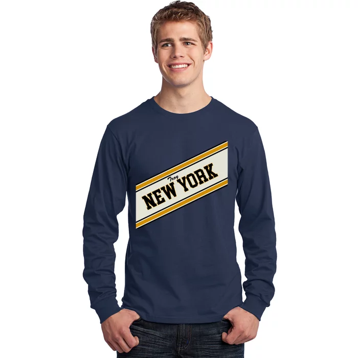 Troy New York Varsity Logo Long Sleeve Shirt