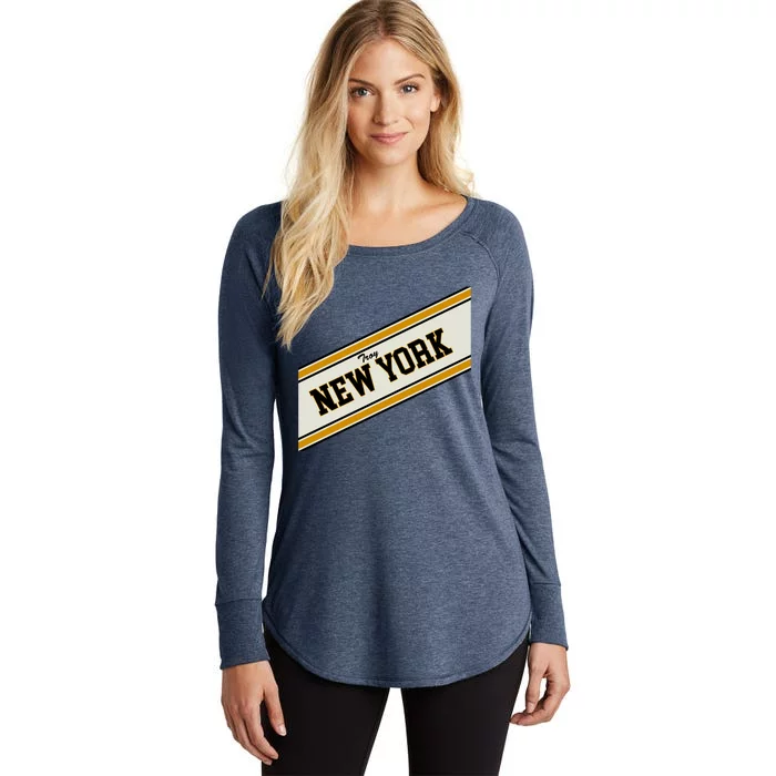 Troy New York Varsity Logo Women's Perfect Tri Tunic Long Sleeve Shirt