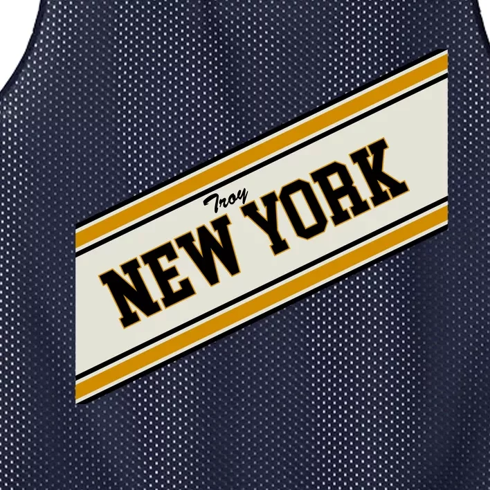 Troy New York Varsity Logo Mesh Reversible Basketball Jersey Tank