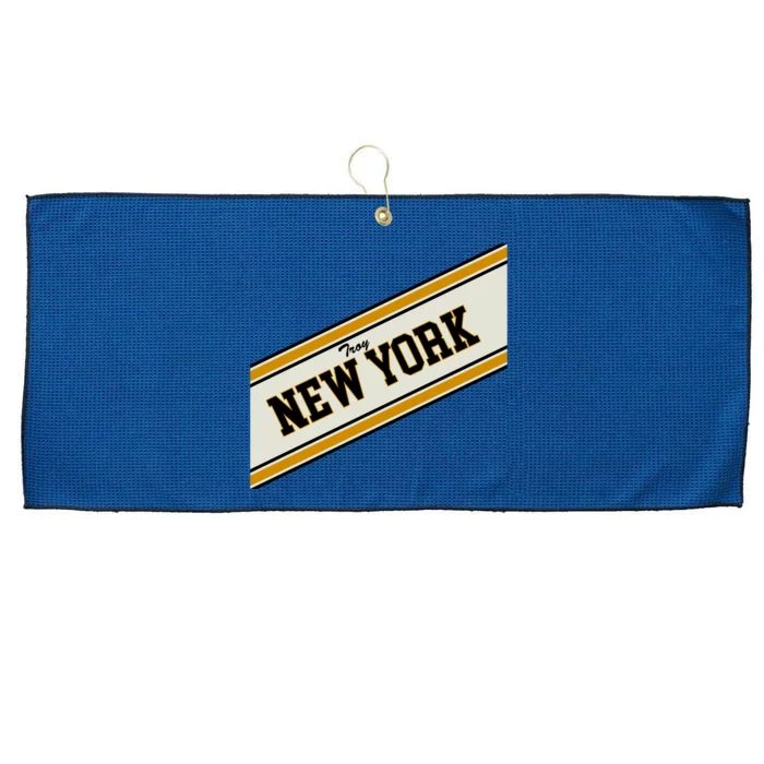 Troy New York Varsity Logo Large Microfiber Waffle Golf Towel