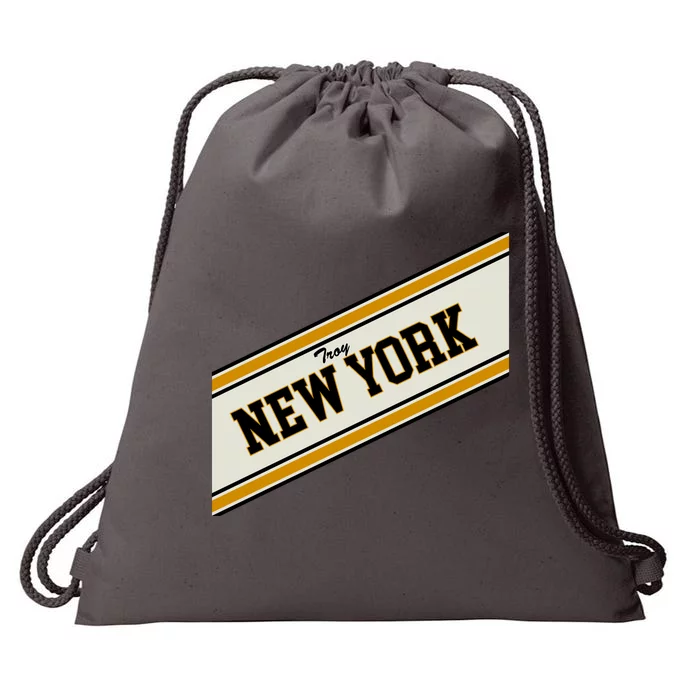 Troy New York Varsity Logo Drawstring Bag