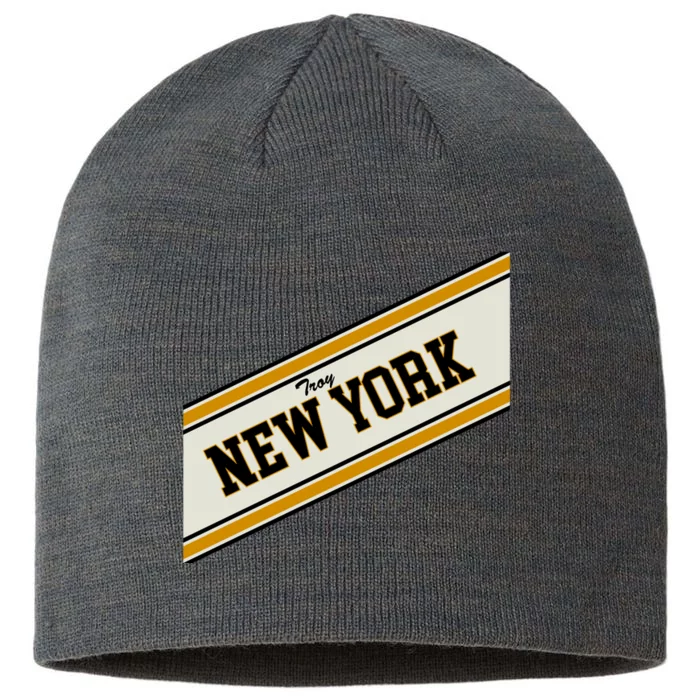 Troy New York Varsity Logo 8 1/2in Sustainable Knit Beanie