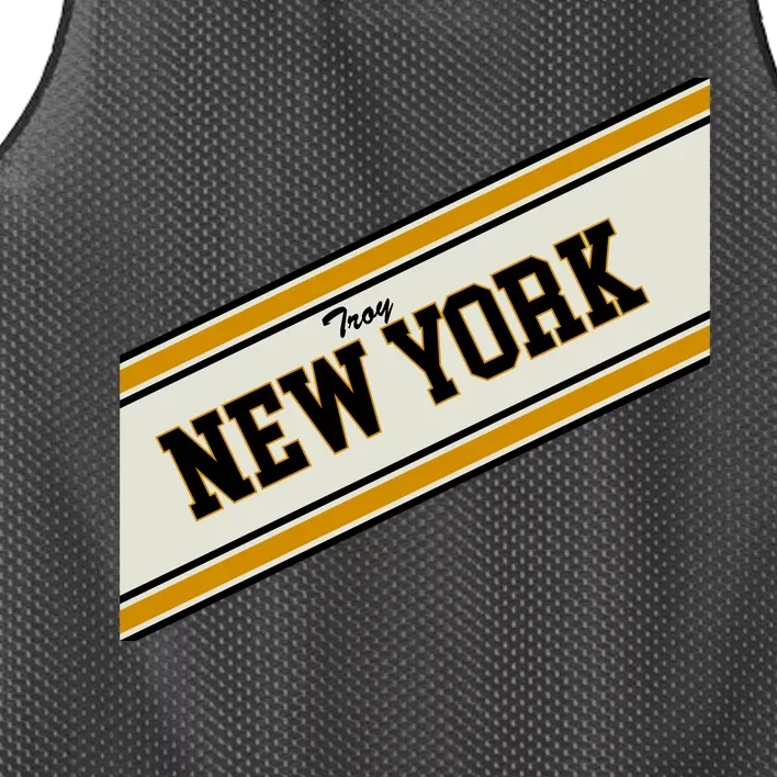 Troy New York Varsity Logo Mesh Reversible Basketball Jersey Tank