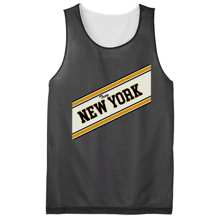 Troy New York Varsity Logo Mesh Reversible Basketball Jersey Tank