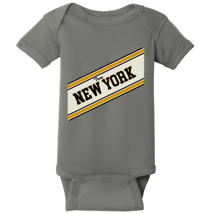 Troy New York Varsity Logo Baby Bodysuit