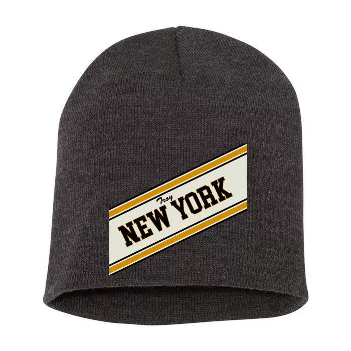 Troy New York Varsity Logo Short Acrylic Beanie