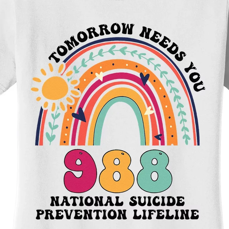 Tomorrow Needs You 988 National Suicide Prevention Lifeline Women's T-Shirt