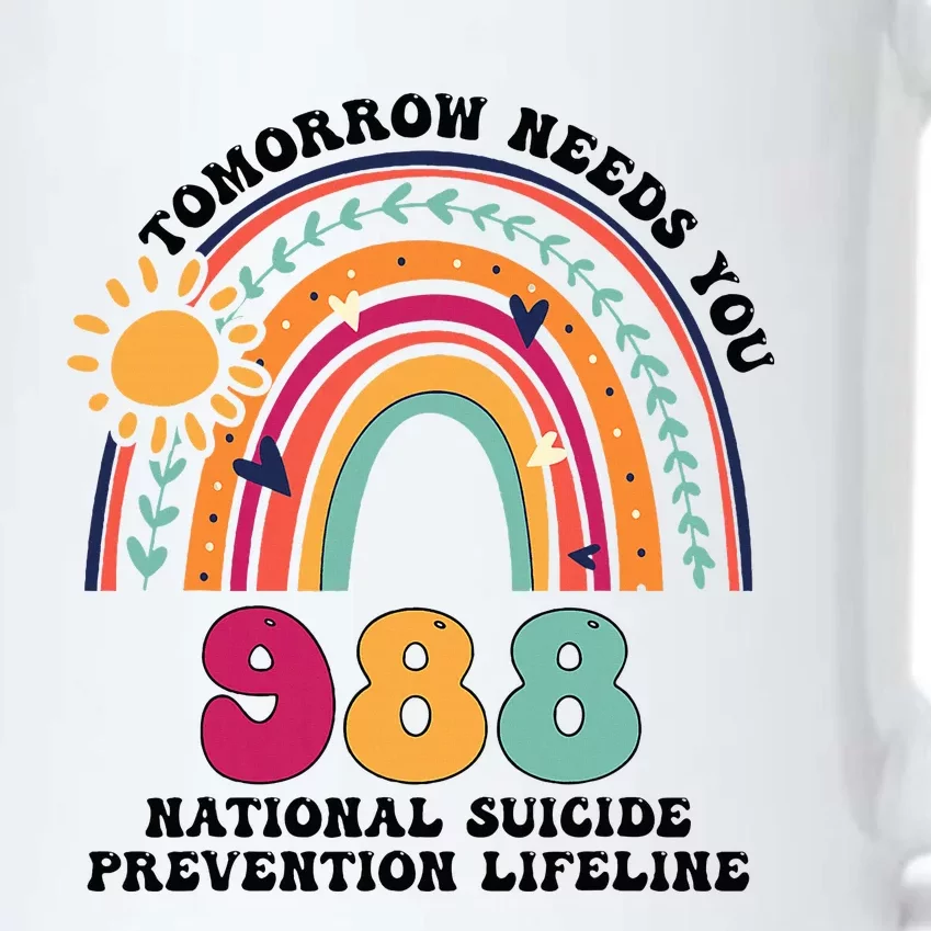 Tomorrow Needs You 988 National Suicide Prevention Lifeline Black Color Changing Mug