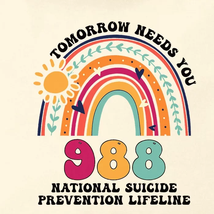 Tomorrow Needs You 988 National Suicide Prevention Lifeline Zip Tote Bag