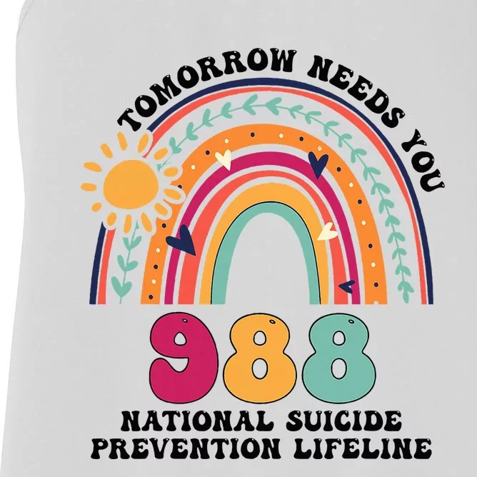 Tomorrow Needs You 988 National Suicide Prevention Lifeline Women's Racerback Tank