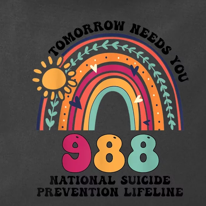 Tomorrow Needs You 988 National Suicide Prevention Lifeline Zip Tote Bag