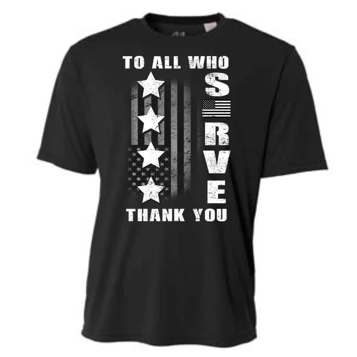 To All Who Served Thank You Cooling Performance Crew T-Shirt