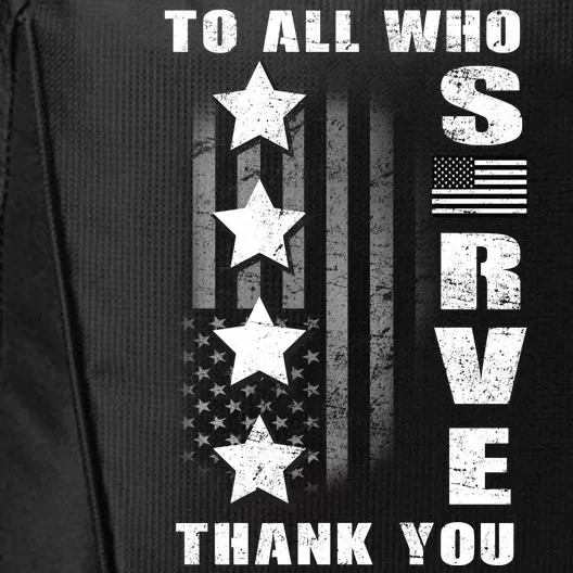 To All Who Served Thank You City Backpack