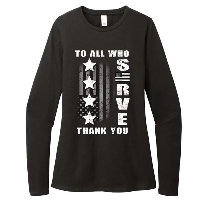 To All Who Served Thank You Womens CVC Long Sleeve Shirt