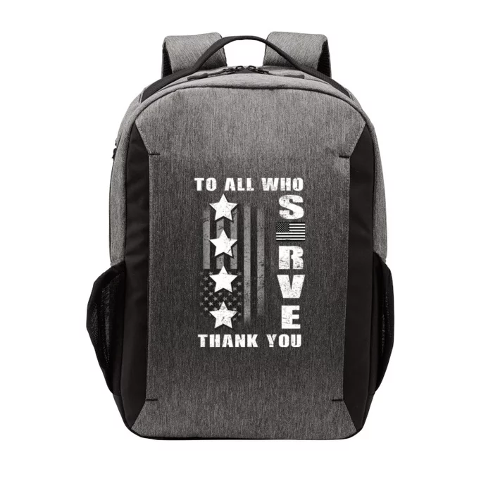 To All Who Served Thank You Vector Backpack