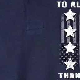 To All Who Served Thank You Softstyle Adult Sport Polo