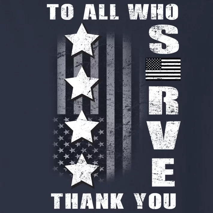 To All Who Served Thank You Toddler Long Sleeve Shirt