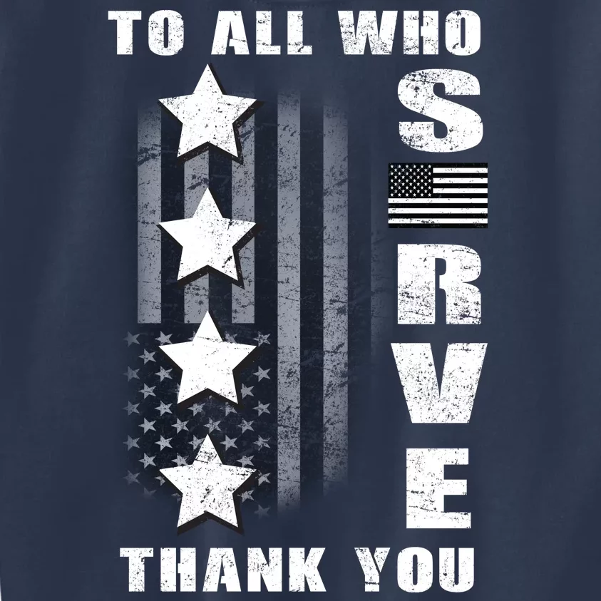 To All Who Served Thank You Kids Sweatshirt