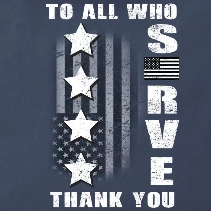 To All Who Served Thank You Zip Tote Bag