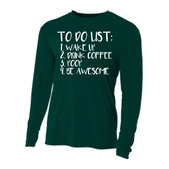 To Do List Be Awesome Cooling Performance Long Sleeve Crew