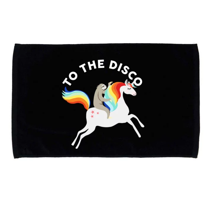 To The Disco Funny Sloth Unicorn Microfiber Hand Towel