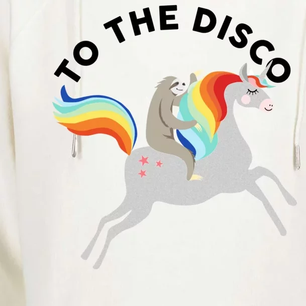 To The Disco Funny Sloth Unicorn Womens Funnel Neck Pullover Hood