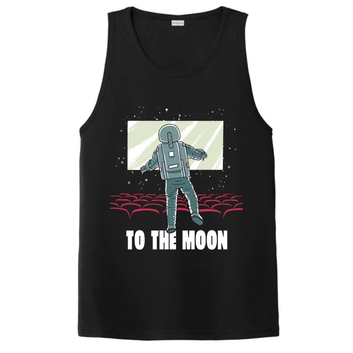 To The Moon Astronaut Movie Theatre Performance Tank