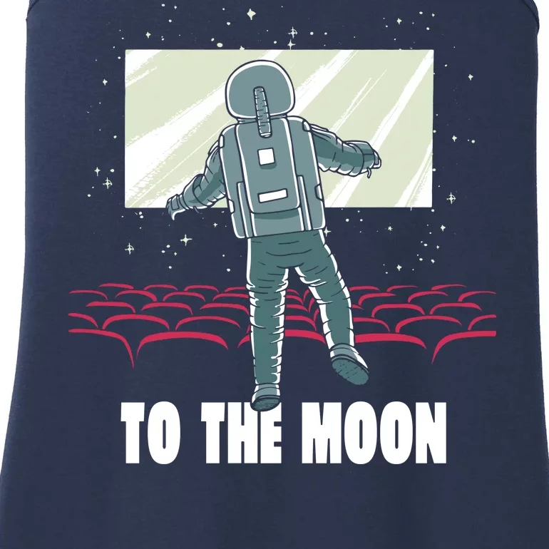 To The Moon Astronaut Movie Theatre Ladies Essential Tank