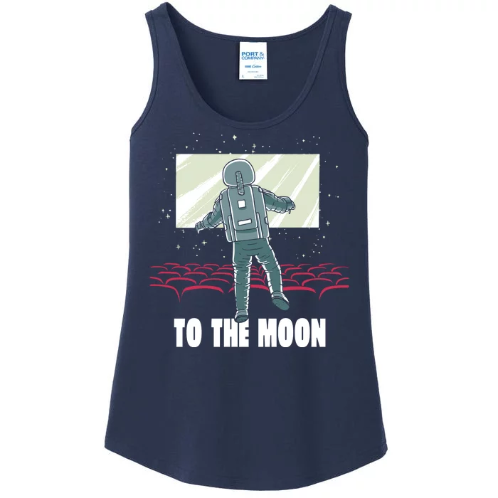 To The Moon Astronaut Movie Theatre Ladies Essential Tank