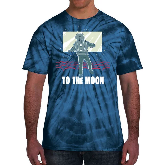 To The Moon Astronaut Movie Theatre Tie-Dye T-Shirt