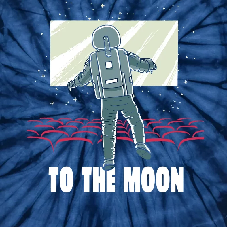 To The Moon Astronaut Movie Theatre Tie-Dye T-Shirt