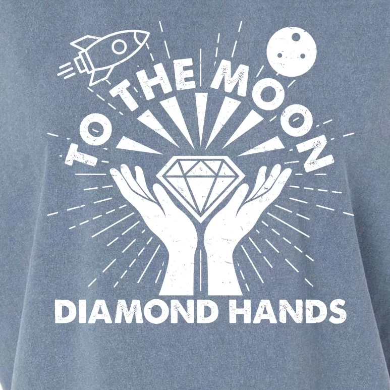 To The Moon Diamond Hands Crypto Currency Garment-Dyed Women's Muscle Tee