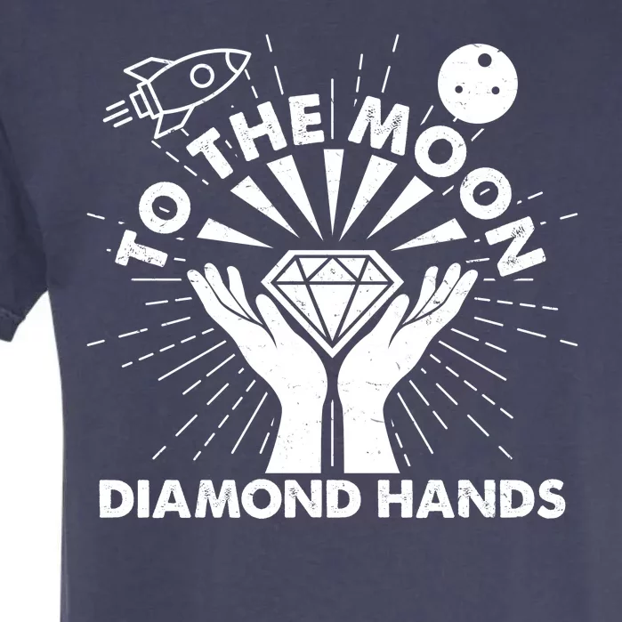 To The Moon Diamond Hands Crypto Currency Garment-Dyed Heavyweight T-Shirt