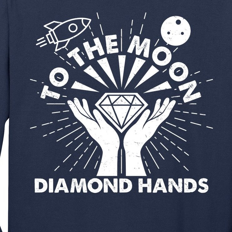 To The Moon Diamond Hands Crypto Currency Long Sleeve Shirt