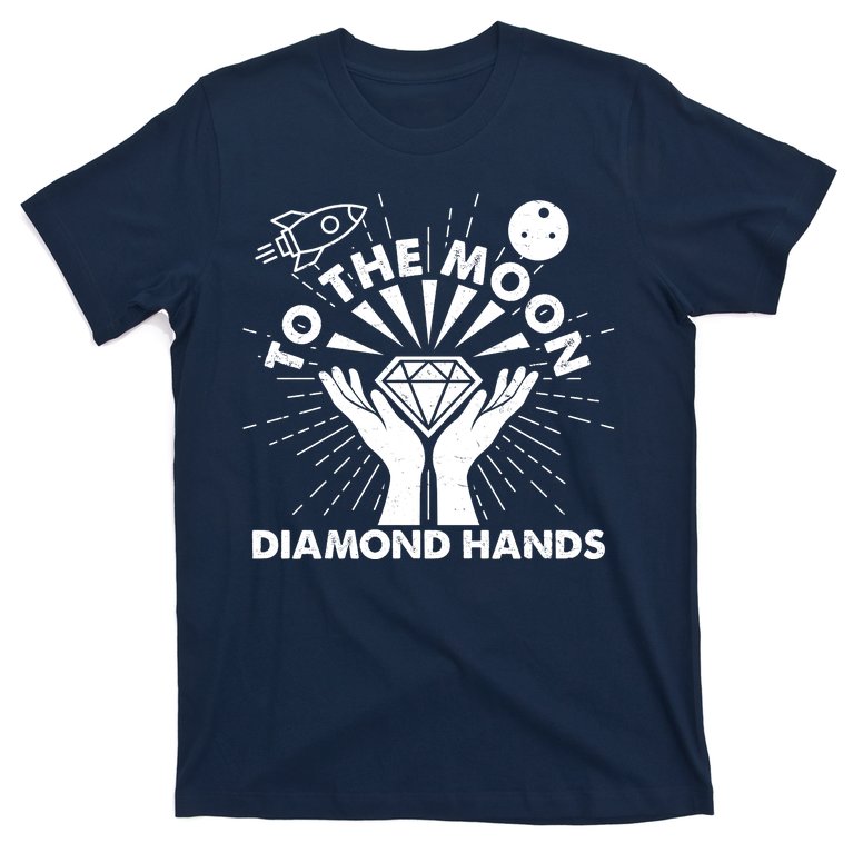 To The Moon Diamond Hands Crypto Currency T-Shirt
