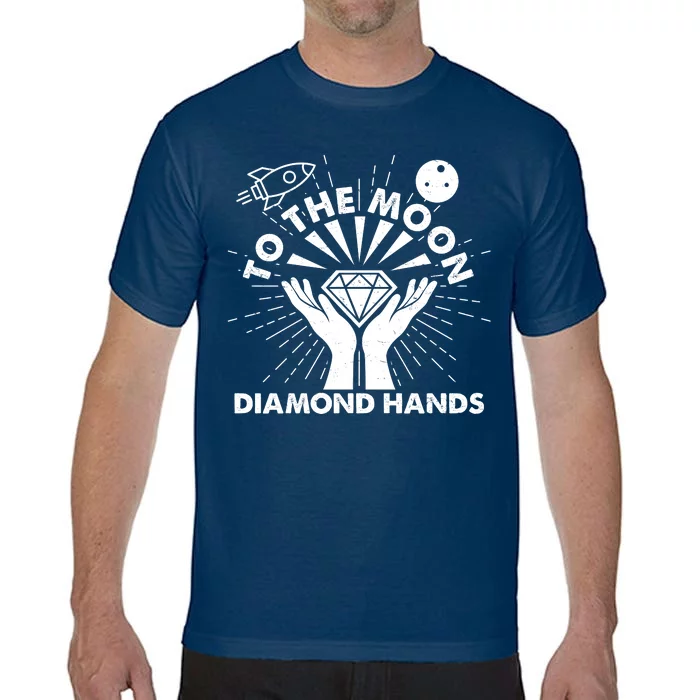 To The Moon Diamond Hands Crypto Currency Comfort Colors T-Shirt