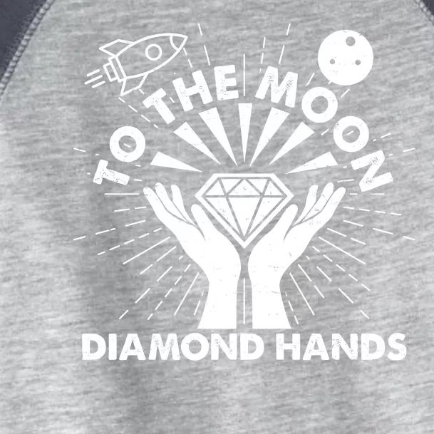 To The Moon Diamond Hands Crypto Currency Toddler Fine Jersey T-Shirt