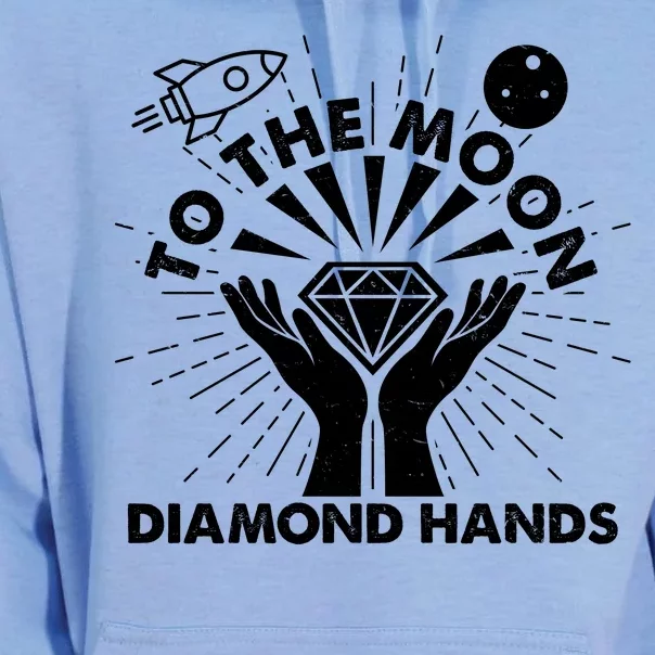 To The Moon Diamond Hands Crypto Currency Unisex Surf Hoodie