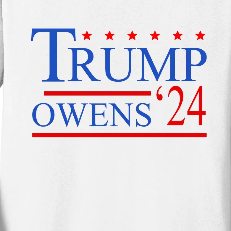 Trump Owens 2024 Kids Long Sleeve Shirt