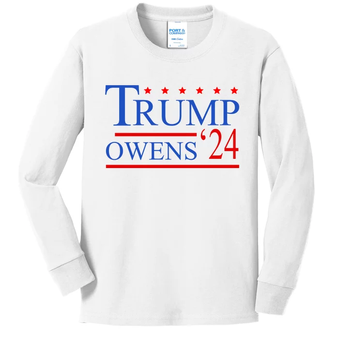 Trump Owens 2024 Kids Long Sleeve Shirt