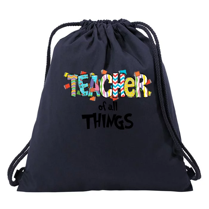 Teacher Of All Things Read Across America Reading Day Teacher Life Drawstring Bag