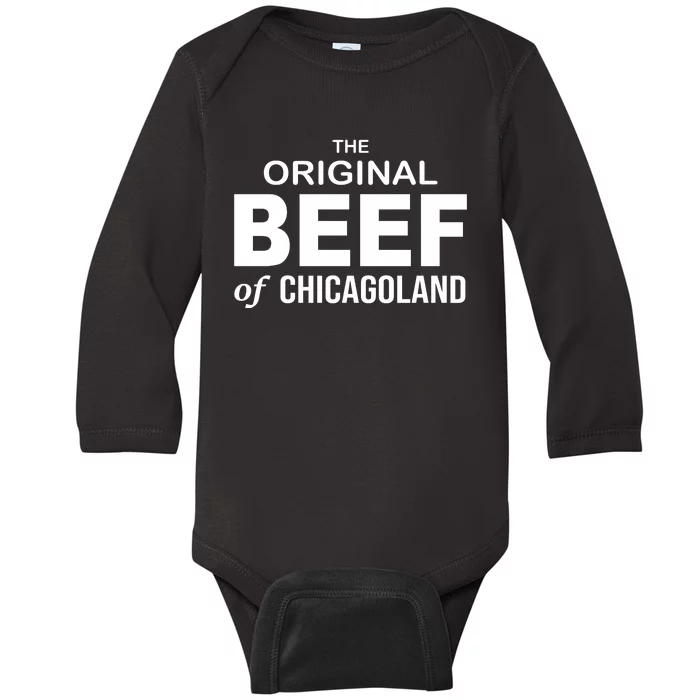 The Original Beef Of Chicago Land Baby Long Sleeve Bodysuit