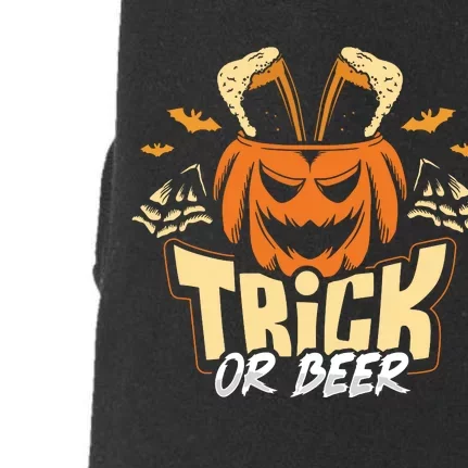 Trick Or Beer Funny Drinking Halloween Sweatshirt Doggie 3-End Fleece Hoodie