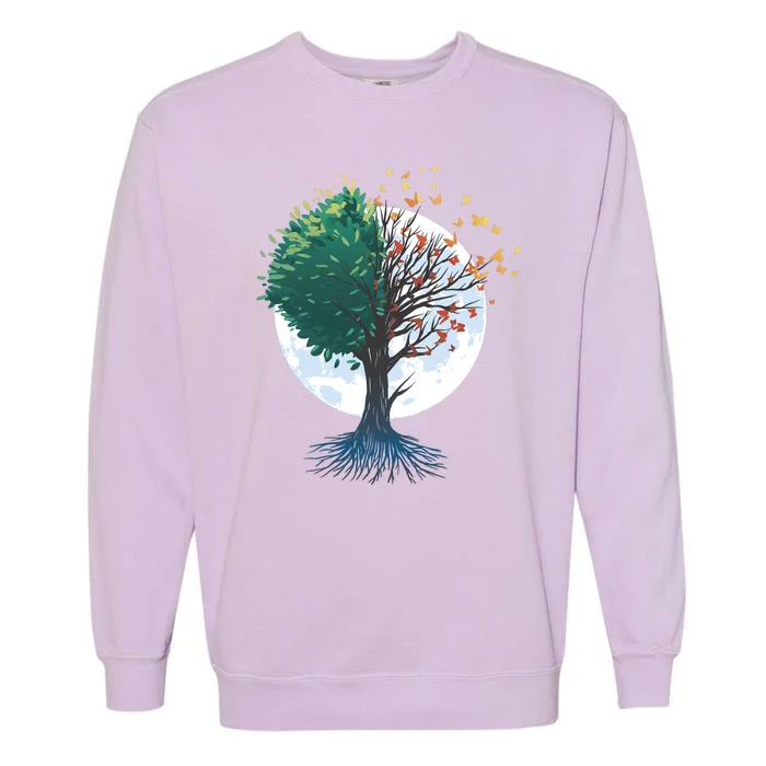 Tree Of Butterflies Garment-Dyed Sweatshirt