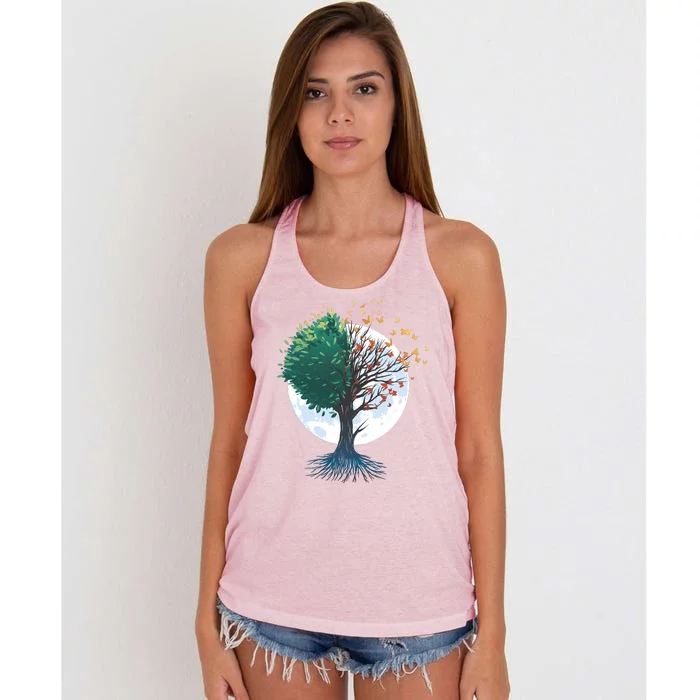 Tree Of Butterflies Women's Knotted Racerback Tank